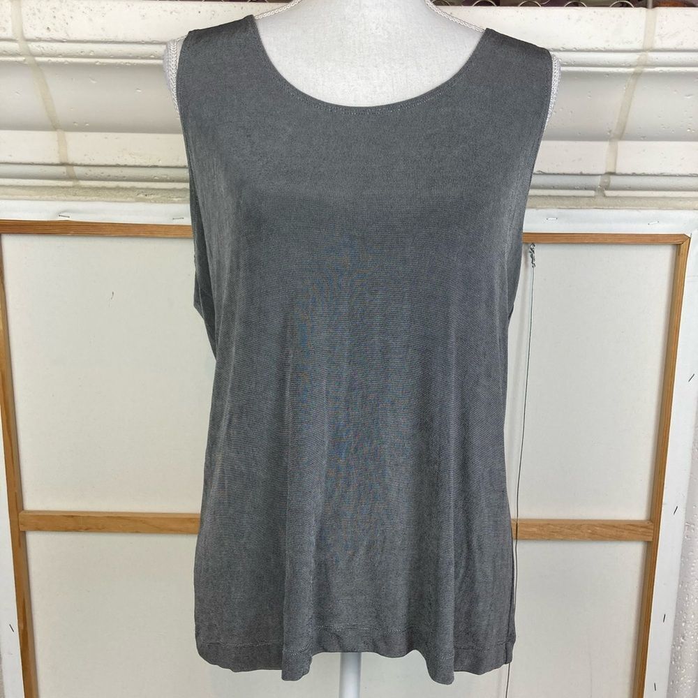 Chico's Travellers Charcoal Simmer Sleeveless Top